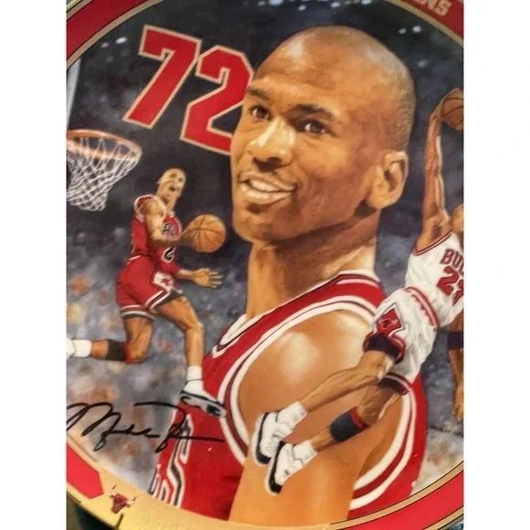 Michael‎ Jordan Record 72 Wins Collector's Plate Bradford Exchange Vintage